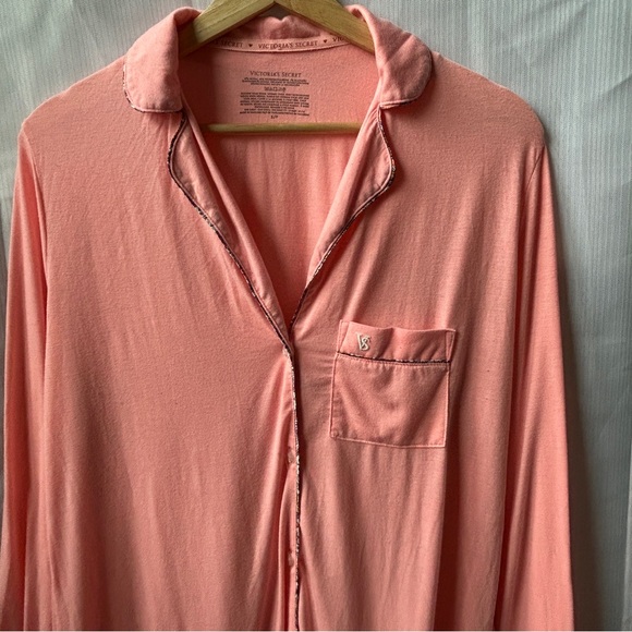 Victoria’s Secret Long Sleeve, Button Down, Sleep Shirt/Dress - Picture 4 of 7